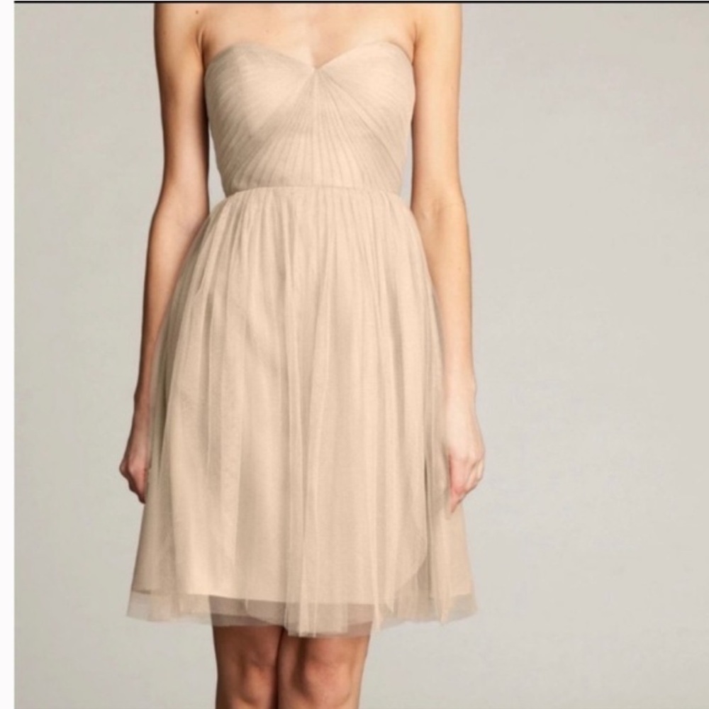 Jenny Yoo Maia Convertible Dress – Blush Tulle, Size 14